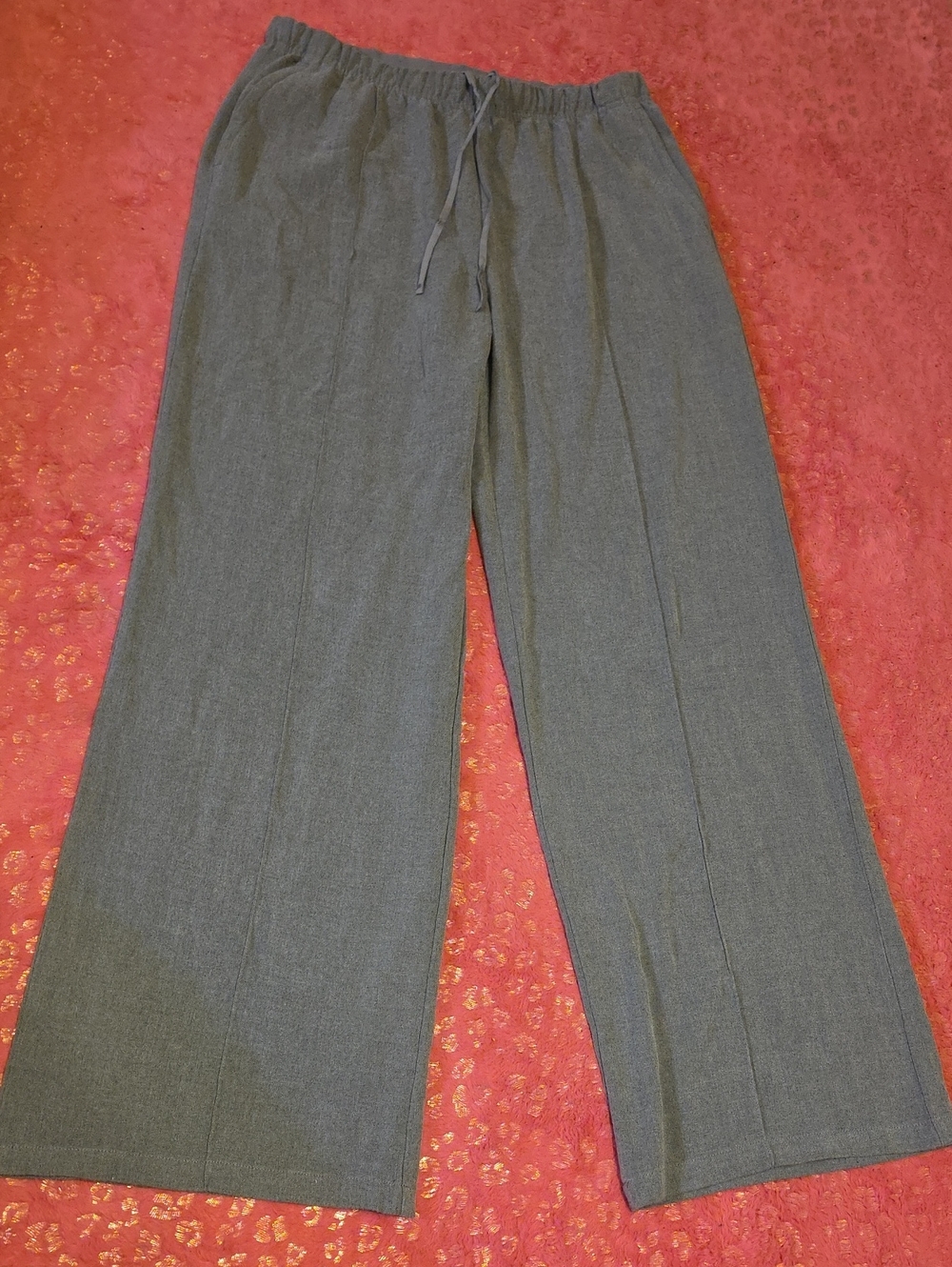 STYLUS Gray Wide-Leg Drawstring Trousers